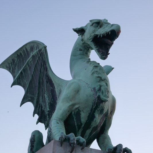 Drachenbrücke in Ljubljana, der Hauptstadt Sloweniens