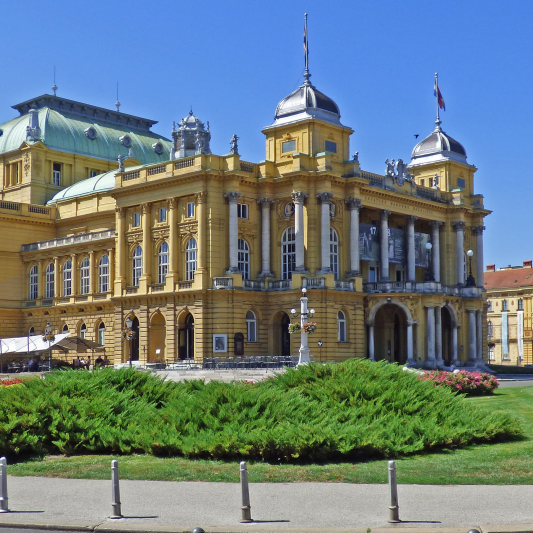 Theater in Zagreb, der Hauptstadt Kroatiens