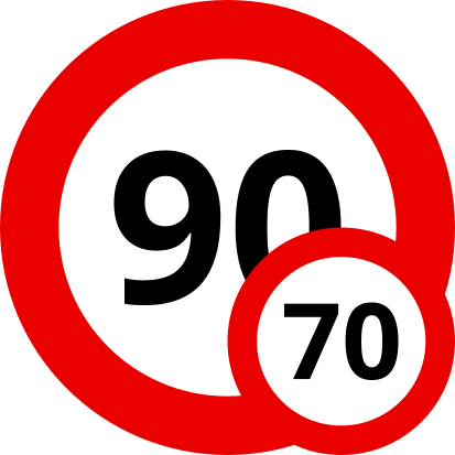 Auf den Landstraßen Belgiens sind 90 km/h, in Flandern nur 70 km/h erlaubt.