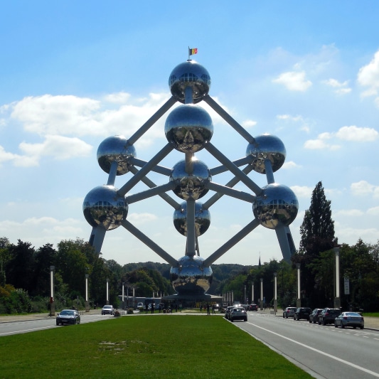 Atomium in Brüssel, der Hauptstadt von Belgien
