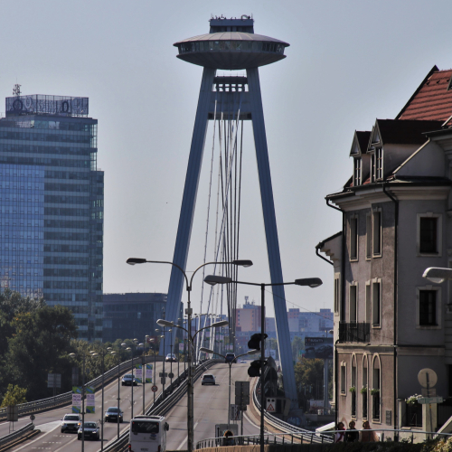 UFO Aussichtsplattform in Bratislava, der Hauptstadt der Slowakei