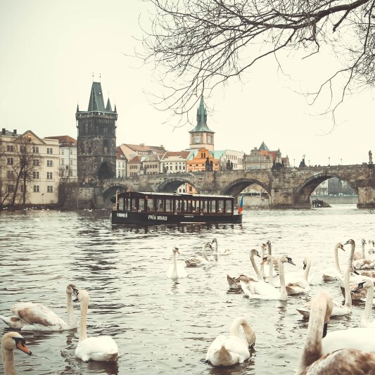 Karlsbrücke in Prag, der Hauptstadt von Tschechien