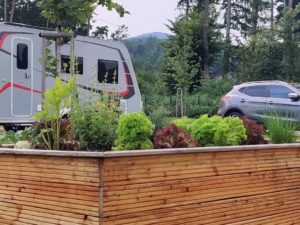 Der gesamte Campingplatz ist schön begrünt.
